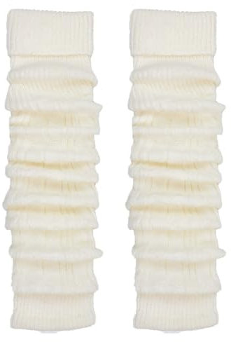 NHPY Leg Warmers, Damen Langer Beinwärmer Frauen Mädchen Winter Crochet Stricken Stulpen Beinstulpen Beinwärmer Kniestrümpfe Legwarmers Strümpfe Overknees, in Einheitsgröße, 1 Paar