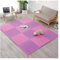 Schaumstoff-Baby-Spielmatte, ineinandergreifende Schaumstofffliesen mit Rändern, 24 m², Puzzle-Spielmatten for den Boden, Bodenbelag-Trainingsgerätematte for Heim-Fitnessgeräte(Pink+purple,60x1cm 6pcs
