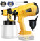Kabellose Akku Farbsprühsystem für Dewalt 20V Akku (ohne Akku) für Zäune und Terrassendielen, Akku Sprühpistole, Handfarbsprüher mit 2 Düsen und abnehmbarem 1L Tankfür Zuhause DIY Malerei