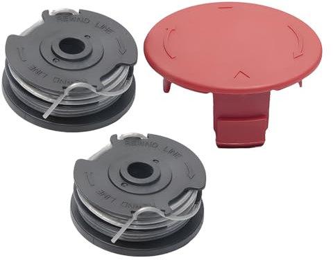 3PCS Bosch Strimmer Spool Replacement Kit - Compatible with Art 24/27/30/30-36 LI & AdvancedGrassCut - Includes 2 Spools with Line + 1 Cover