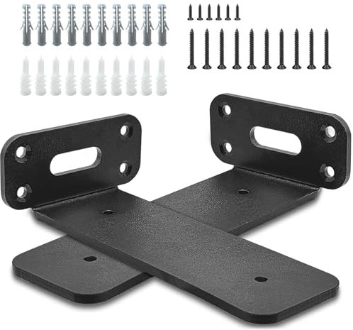 Xpieoyrm Lot de 2 Supports d'étagère Flottants, 15cm supports d'étagère robustes pour étagères, Supports Muraux Cachés avec Vis et Ancrages Assortis, pour étagère de Stockage, Bibliothèque