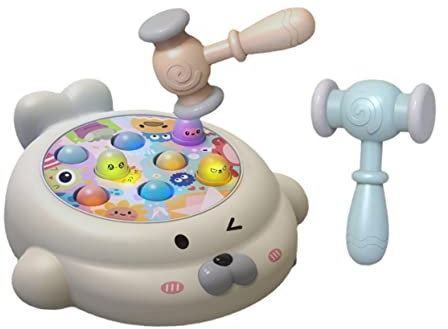 Toyvian 1satz Junge Mädchen Plastik Spielzeug Lustiges -angriffsspiel Für Jahre Interaktives Lernspielzeug Hand-Auge-koordination Mit Hämmern Batterie Nicht Enthalten