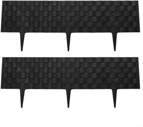 Stilvolle Rasenkante mit Naturstein-Optik, entworfen, um Ihre Outdoor-Dekoration zu verschönern (2 Stück)