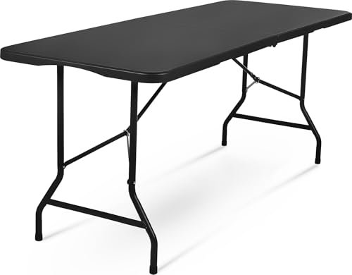 Outtec Klappbarer Catering Tisch 180 cm – Banketttisch faltbar, Gartentisch wetterfest, tragbar mit Griff, stabil & platzsparend für Party, Buffet, Event, Outdoor, Camping