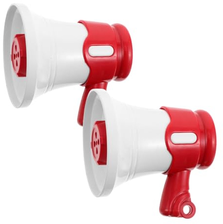 Kisangel 2pcs Mini Megaphone Toy for Boys and Girls Loud Speaker Horn Toy Keychain for Birthday and Diy Projects