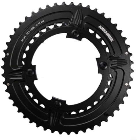 Juego de platos para bicicleta de carretera para 105/Ultegra/Dura-Ace (50-34T/52-36T/53-39T), 7075-T651 aluminio mecanizado CNC doble plato 110BCD, compatible con bielas R7000/R8000/R9100 (34/50T)