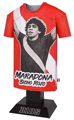 Diego Maradona Retro Metal Football Shirt - Officially Licensed Miniature Alloy Replica Jersey Collectible Legend Display Gift