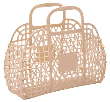 Generisch Spieltaschen Für Kinder - korb - Wiederverwendbare Jelly Handtasche Tragetasche Für Frauen Mädchen Sommer Konzert Hochzeit