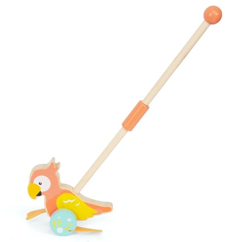 WoodenFun Jouet éducatif en bois pour enfants à partir de 1 an (perroquet)