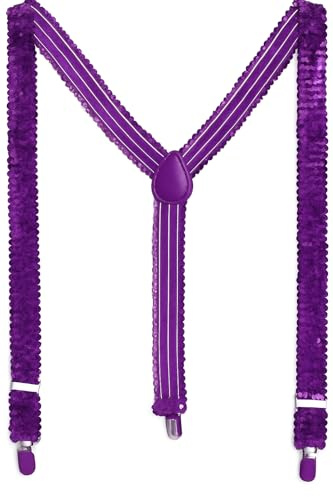 TrendandStylez Pailletten Hosenträger für Herren & Damen – Verstellbare Glitzer Hosenträger für Karneval, 20er Jahre & Mottoparty, das funkelnde Accessoire für dein Kostüm in vielen Farben