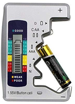 iwobi Digital Universal Battery Tester, pour Pile Bouton AAA/AA/C/D 1,5 V-9 V Mini Batteries,Couleur Aléatoire