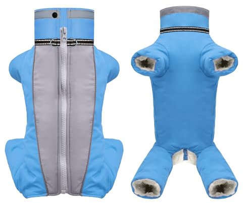 Hundejacke Hundemantel Wasserdicht Fleece gefüttert Warme Winterjacke Hunde Bekleidung für Winter Herbst