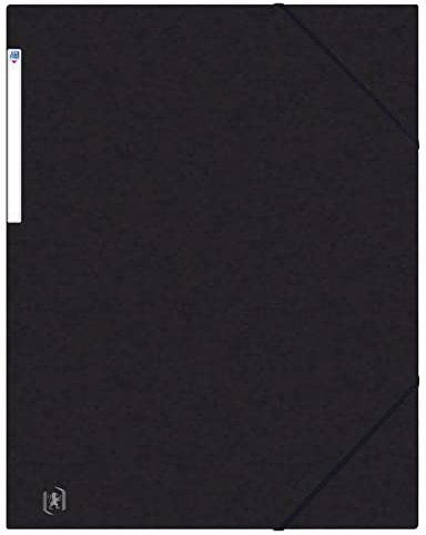 Oxford Mappe 3 Klappen Top File + A3 mit Gummizug, Schwarz