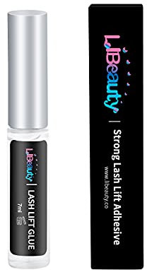 Libeauty Colle Rehaussement de Cils Adhésif pour laminage des sourcils, colle permanente pour cils super collante avec le pinceau, végétalien et sans cruauté envers les animaux