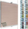 SchattenFreude Waben-Plissee nach Maß für Fenster & Tür | 100% verdunkelnd/Blackout | Zum Anschrauben in der Glasleiste | Pastellrosa (Weiße Rückseite), Breite: 120-130cm x Höhe: 30-100cm