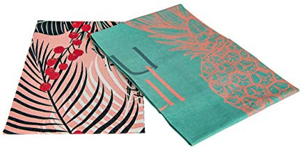 UNIQUE CORN Premium Geschirrtücher 2er-Set (45×65 cm) aus 100% Baumwolle – Moderne Design-Küchentücher, fusselfrei – In hochwertiger Geschenkbox, ideal zum Verschenken