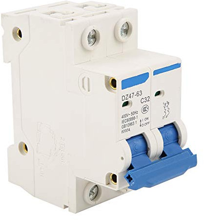 32A Rccb, disjoncteur Dz47-63 2P 32A, disjoncteur de courant résiduel, protection contre les fuites à la terre robuste pour le circuit de ca 220 / 380V 32A