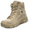 IYVW OKIY 1705 Stivaletti tattico Mid High Rise Scarpe da Trekking Stivali in Pelle, Uomo beige 41 EU