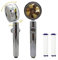 1 Pommeau De Douche à HéLice Haute Pression, Buse De Douche Rotative à éConomie D'Eau à 360 °, Accessoires De Salle De Bain à Connecteur Universel 2 Cm, Avec 2 éLéMents Filtrants En Coton PP (Jaune)
