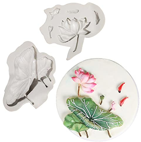 Cestony Lotus Silikonformen für DIY Kuchen Fondant Kekse Kekse Seife Zucker Pudding Schokolade Harte Süßigkeiten Dessert Kerze Dekor