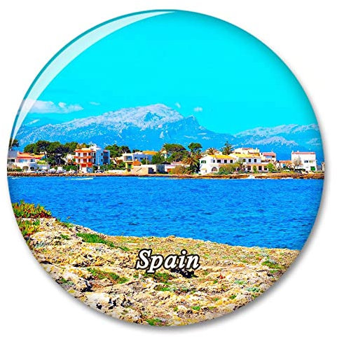Spanien Alcudia Beach Mallorca Kühlschrankmagnet Dekorativer Magnet Touristische Stadt Reise Souvenir Sammlung Geschenk Starker Kühlschrank Aufkleber