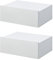 HOMCOM Lot de 2 Tables de Chevet murales - Lot de 2 Tables de Nuit - tiroir Coulissant, Plateau - Panneaux Particules Blanc