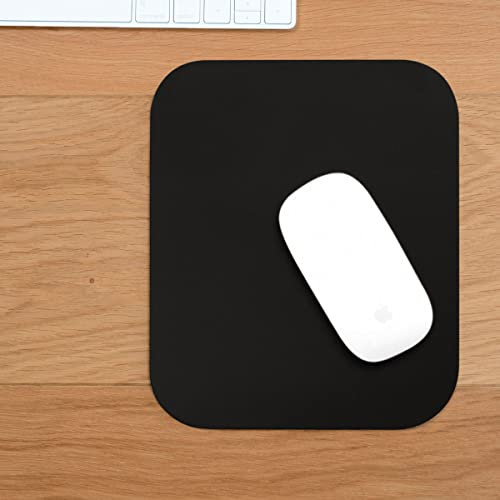 Hamosons – Hochwertiges Mousepad/Mauspad aus Büffel-Leder, Schwarz, Modell 26304