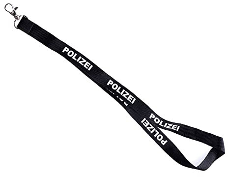 RescPol Schlüsselband Polizei schwarz
