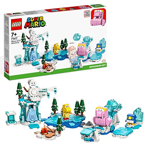 LEGO 71417 Super Mario Fliprus Snow Adventure Expansion Set, Toys for Kids to Combine with Starter Course, Collectible Gifts with Freezie and Baby Penguin Figures