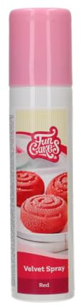 FunCakes Velvet Spray Rot: Lebensmittelfarbe Spray, zum einfachen Aufsprühen einer Samtschicht auf Torten, perfekt für die Tortendekoration 100 ml