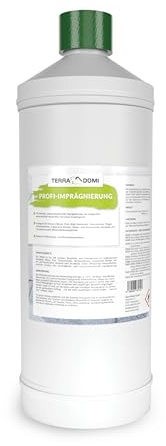 TerraDomi Steinimprägnierung 1 Liter anwendungsfertig | Hochwertige Steinversiegelung gegen Wasser, Schmutz, Öl und Flecken | Für Pflastersteine und Beton