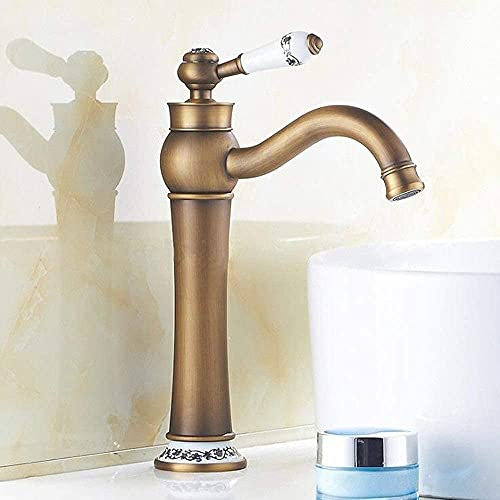 Wasserhähne, Wasserhahn, europäischer Stil, Messing, dicke Wasserhähne, blau und weiß, Porzellan, Wasserhahn, kalte Hitze, rotierender Wasserhahn, Geschenk