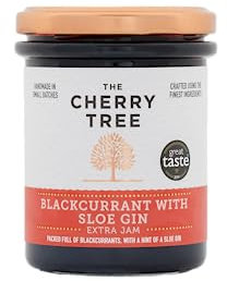The Cherry Tree - Blackcurrant Jam with Sloe Gin Extra Jam, 225g