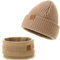 AHAHA Baby Beanie Kinder Jungen Stricken Wintermütze Jungen Warm Mütze und Schal Kinder