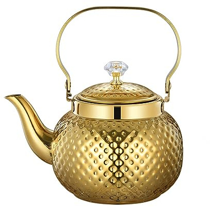 1600ml(54oz) Stainless Steel Teapot with Removable Infuser, Stovetop Safe Tea & Coffee pots, Tea Kettle for Loose Tea and Tea Bags
