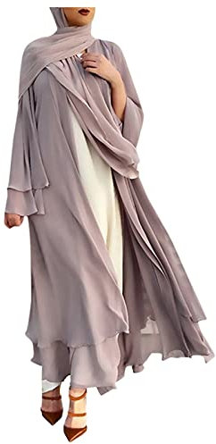 Muslimisches Kleid für Damen, Arabischer Kaftan in Voller Länge Ethnische Kleidung Abaya Islamische Marokkanische Ramadan Robe Ohne Hijab