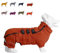 Warmer Hundemantel, doppellagige Hundeweste, Vier Beine bedeckt, Winddicht, wasserdicht, reflektierende warme Hundeweste, Outdoor-Schlittschuhkostüm für Corgis und Dackel. Orange D-M