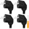 Schuko Stecker, 4 Stück Stecker 250V (16A) Schutzkontakt-Stecker mit Knickschutztülle +1 X Schraubendreher, IP20 Wasserdicht Schuko Stecker für 8-10mm Kabel