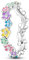 NARMO 925 Sterling Silber Ringe für Frauen Bunte Daisy Blume Ring für Mädchen Größe 57mm