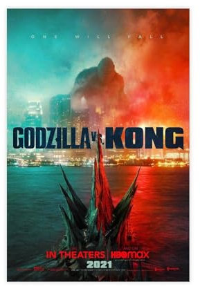 GUyfam Godzilla Vs King Kong Filmposter 11 Leinwand Poster Wandkunst Dekor Druck Bild Gemälde für Wohnzimmer Schlafzimmer Dekoration 30 x 45 cm