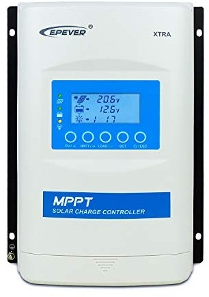 EPEVER MPPT Laderegler 30A,12V 24V 36V 48V Auto XTRA3415N Solarmodule Max PV 150V Common Negative Ground Solar Laderegler LED & LCD Display für Blei-Säure, Lithium, User