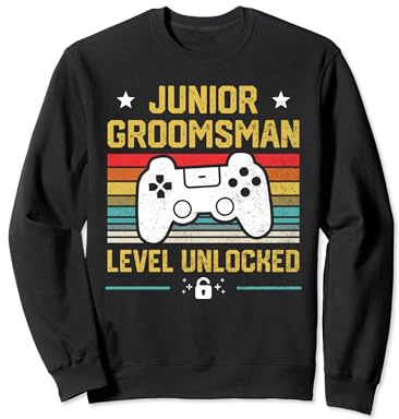 Niños Junior Jr Groomsman Gaming Videojuegos Jugador Boda Sudadera