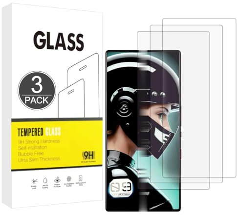 E-Hamii [3 Stück] 9H Gehärtetes,Bruchsicheres Glas Kompatibel mit Nubia Red Magic 9 Pro,[HD Kristall Klar]0,33 mm Display Schutzfolie für Nubia Red Magic 9 Pro