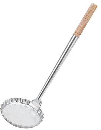 LIFKOME Youdunzi Wooden Handle Spoon Snack Spoon Biscuits Kitchen Non-Stick Oil Spoon Household Tools Home Handle Frying Spoon Frying Spoon with Wooden Handle Alloy Cooking Spoon Pizza