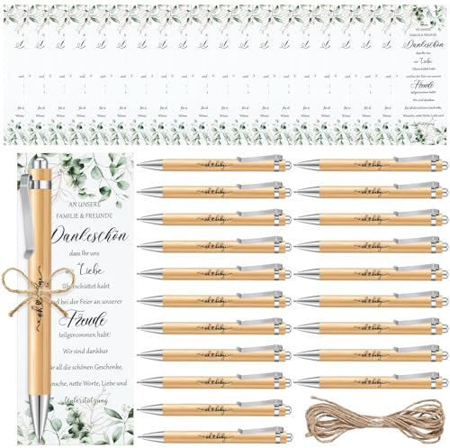 Faccito 20 Sets Babyparty Gastgeschenk Babyparty Kugelschreiber Dankeschön Karten Baby Shower Party Geschenke für Gäst Dankeschön Gastgeschenke für Gäst zum Baby Shower Babyfeier Kommunion Tauf