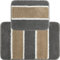 REDBEST Badematte + WC-Vorlage Set 2-TLG. anthrazit/beige Größe 50x80 cm + 40x50 cm