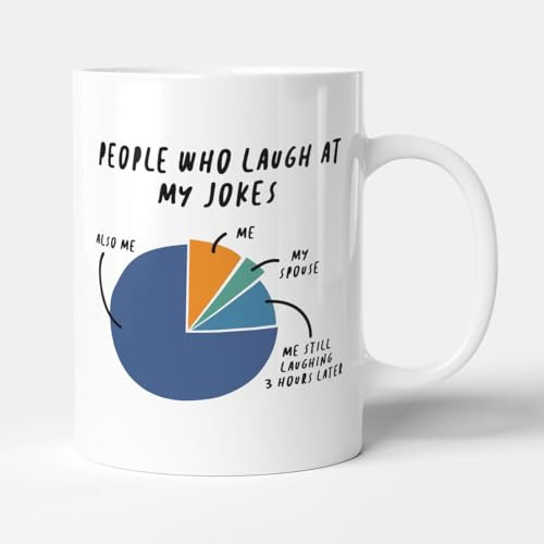 Victorian Printing Co - People Who Laugh at My Jokes - Funny Gift Dad Joke Mug, Ceramic, 11fl.oz.