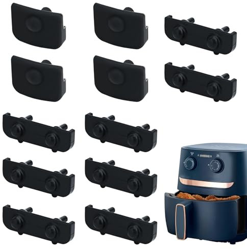 Bekecidi 8 Protectores de Goma para Freidora de Aire y 4 Patas de Goma para Bandeja para Hornear, Piezas de Repuesto para Freidora de Aire Antiarañazos de Grado Alimenticio