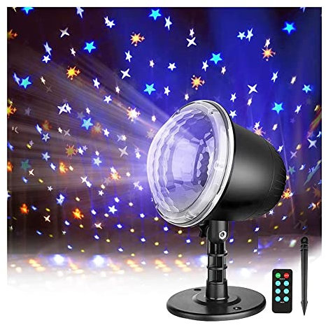 Proiettore di luce notturna per bambini, proiettore per esterni e interni, con telecomando, impermeabile, proiettore a LED per camera da letto, giardino, festa di nozze, regalo di Natale