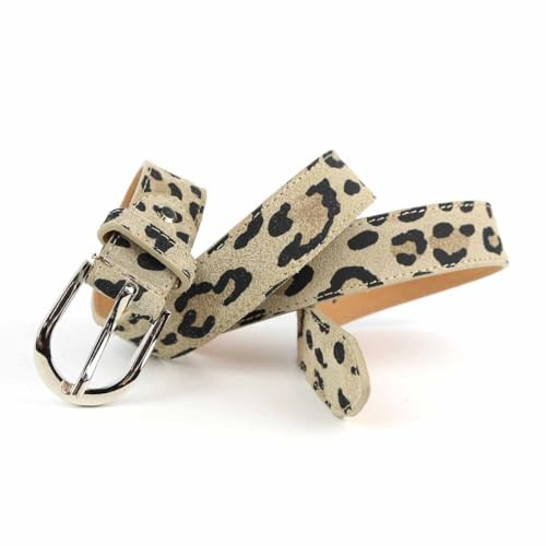 ITALYSHOP24 Made in Italy Damen Ledergürtel Leo-Muster Wildleder Hüftgürtel Taillengürtel Rindleder Gürtel Vintage 3cm breit (Silber Muster V1 95cm)